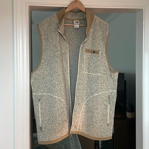 North face tan mens vest xxl